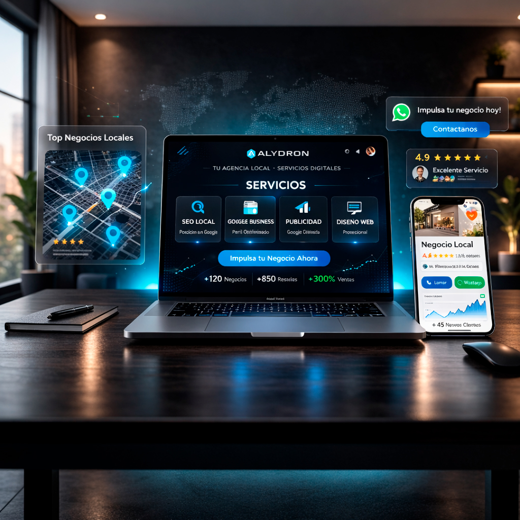 Vista previa de landing de negocio local